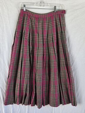Vintage Pendleton Sophisticates Plaid Pleated Skirt Women’s Size 8 USA Classic